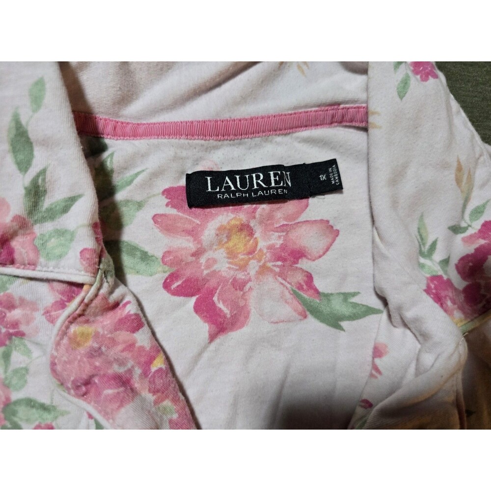 1x Lauren Ralph Lauren Jersey Pink Floral Pajama Set Women's - Picture 6 of 10